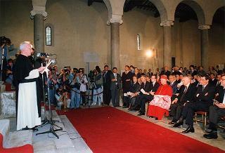 Roma, Chiesa di S. Giorgio al Velabro: intervento del Presidente della Repubblica alla cerimonia d'inaugurazione del restauro della Chiesa