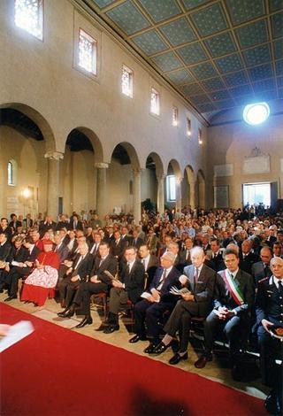 Roma, Chiesa di S. Giorgio al Velabro: intervento del Presidente della Repubblica alla cerimonia d'inaugurazione del restauro della Chiesa