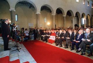 Roma, Chiesa di S. Giorgio al Velabro: intervento del Presidente della Repubblica alla cerimonia d'inaugurazione del restauro della Chiesa