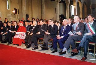 Roma, Chiesa di S. Giorgio al Velabro: intervento del Presidente della Repubblica alla cerimonia d'inaugurazione del restauro della Chiesa