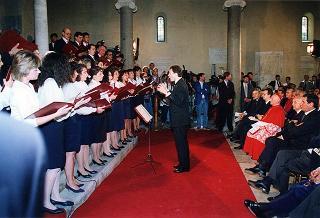 Roma, Chiesa di S. Giorgio al Velabro: intervento del Presidente della Repubblica alla cerimonia d'inaugurazione del restauro della Chiesa