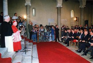 Roma, Chiesa di S. Giorgio al Velabro: intervento del Presidente della Repubblica alla cerimonia d'inaugurazione del restauro della Chiesa