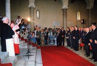 Roma, Chiesa di S. Giorgio al Velabro: intervento del Presidente della Repubblica alla cerimonia d'inaugurazione del restauro della Chiesa