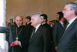 Cassino: intervento del Presidente della Repubblica all'inaugurazione della Mostra "Virgilio e il Chiostro", allestita presso l'Abbazia di Montecassino, e all'inaugurazione della Facoltà di Ingegneria dell'Università degli studi