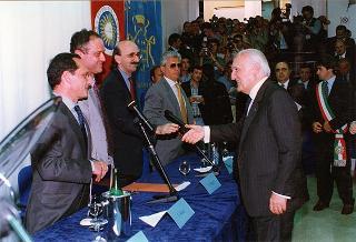 Cassino: intervento del Presidente della Repubblica all'inaugurazione della Mostra "Virgilio e il Chiostro", allestita presso l'Abbazia di Montecassino, e all'inaugurazione della Facoltà di Ingegneria dell'Università degli studi