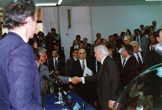 Cassino: intervento del Presidente della Repubblica all'inaugurazione della Mostra "Virgilio e il Chiostro", allestita presso l'Abbazia di Montecassino, e all'inaugurazione della Facoltà di Ingegneria dell'Università degli studi