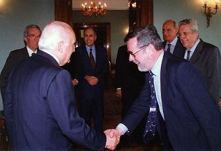 Roma, Palazzo dei Marescialli: intervento del Presidente della Repubblica alla seduta straordinaria del CSM per la discussione e l'approvazione della "Relazione al Parlamento sullo stato della giustizia per l'anno 1996"