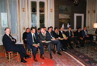Esponenti della SPES, per la presentazione delle attività del sodalizio ai presidenti delle Regioni