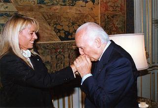 Andrea Costa e Walter Lugli, rispettivamente presidente e amministratore delegato della Contship Italia, con Roberta Falqui, amministratore delegato del Medcenter Container Terminal di Gioia Tauro