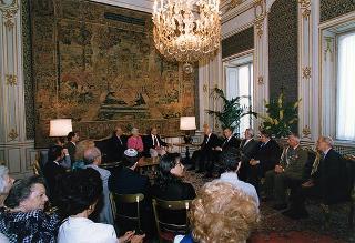 Rappresentanza della Comunità ebraica e alcuni familiari delle vittime dell'eccidio delle Fosse Ardeatine