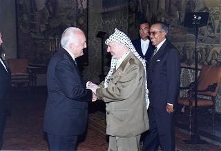 Incontro con il Presidente dell'Autorità Nazionale Palestinese Yasser Arafat