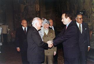 Incontro con il Presidente dell'Autorità Nazionale Palestinese Yasser Arafat