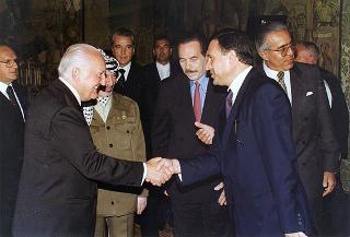 Incontro con il Presidente dell'Autorità Nazionale Palestinese Yasser Arafat