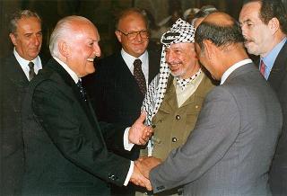 Incontro con il Presidente dell'Autorità Nazionale Palestinese Yasser Arafat
