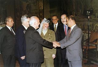 Incontro con il Presidente dell'Autorità Nazionale Palestinese Yasser Arafat