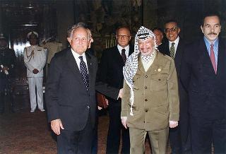 Incontro con il Presidente dell'Autorità Nazionale Palestinese Yasser Arafat