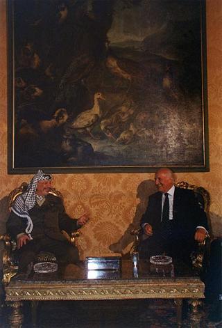 Incontro con il Presidente dell'Autorità Nazionale Palestinese Yasser Arafat