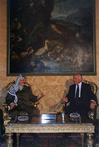 Incontro con il Presidente dell'Autorità Nazionale Palestinese Yasser Arafat