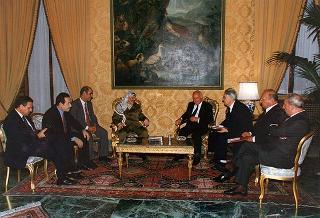 Incontro con il Presidente dell'Autorità Nazionale Palestinese Yasser Arafat