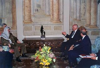 Incontro con il Presidente dell'Autorità Nazionale Palestinese Yasser Arafat