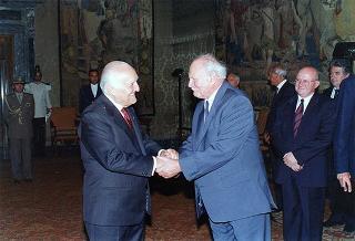 Incontro e colazione in onore del Presidente della Repubblica di Ungheria Arpad Goencz