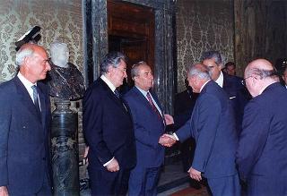 Incontro e colazione in onore del Presidente della Repubblica di Ungheria Arpad Goencz