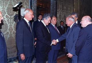 Incontro e colazione in onore del Presidente della Repubblica di Ungheria Arpad Goencz