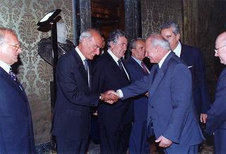 Incontro e colazione in onore del Presidente della Repubblica di Ungheria Arpad Goencz