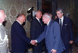 Incontro e colazione in onore del Presidente della Repubblica di Ungheria Arpad Goencz