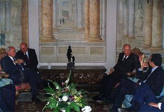 Incontro e colazione in onore del Presidente della Repubblica di Ungheria Arpad Goencz