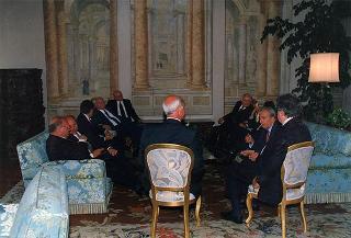 Incontro e colazione in onore del Presidente della Repubblica di Ungheria Arpad Goencz