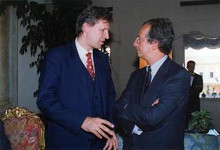Incontro e colazione in onore del Presidente della Repubblica di Ungheria Arpad Goencz