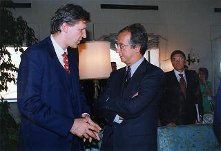 Incontro e colazione in onore del Presidente della Repubblica di Ungheria Arpad Goencz