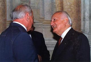 Incontro e colazione in onore del Presidente della Repubblica di Ungheria Arpad Goencz