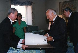 Incontro e colazione in onore del Presidente della Repubblica di Ungheria Arpad Goencz