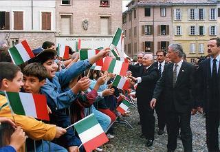 Parma: visita del Presidente della Repubblica alla città, in occasione della Conferenza finale sul tema &quot;L'accesso all'istruzione superiore in Europa&quot;