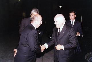 Napoli, Reggia di Capodimonte: pranzo in onore del Presidente della Repubblica Francese Jacques Chirac