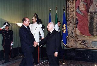 Napoli, Reggia di Capodimonte: pranzo in onore del Presidente della Repubblica Francese Jacques Chirac