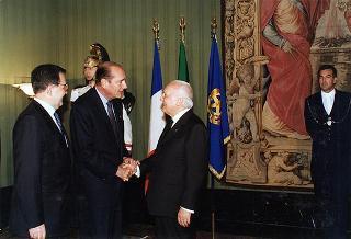 Napoli, Reggia di Capodimonte: pranzo in onore del Presidente della Repubblica Francese Jacques Chirac