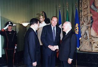 Napoli, Reggia di Capodimonte: pranzo in onore del Presidente della Repubblica Francese Jacques Chirac