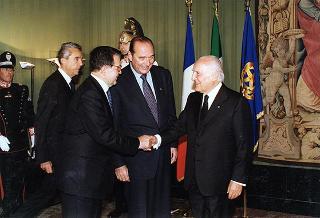 Napoli, Reggia di Capodimonte: pranzo in onore del Presidente della Repubblica Francese Jacques Chirac