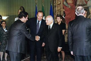 Napoli, Reggia di Capodimonte: pranzo in onore del Presidente della Repubblica Francese Jacques Chirac
