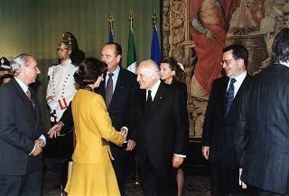 Napoli, Reggia di Capodimonte: pranzo in onore del Presidente della Repubblica Francese Jacques Chirac