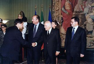 Napoli, Reggia di Capodimonte: pranzo in onore del Presidente della Repubblica Francese Jacques Chirac