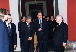Napoli, Reggia di Capodimonte: pranzo in onore del Presidente della Repubblica Francese Jacques Chirac