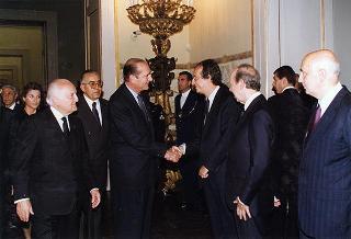 Napoli, Reggia di Capodimonte: pranzo in onore del Presidente della Repubblica Francese Jacques Chirac