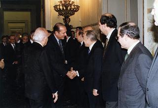 Napoli, Reggia di Capodimonte: pranzo in onore del Presidente della Repubblica Francese Jacques Chirac
