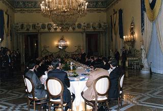 Napoli, Reggia di Capodimonte: pranzo in onore del Presidente della Repubblica Francese Jacques Chirac
