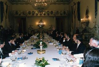 Napoli, Reggia di Capodimonte: pranzo in onore del Presidente della Repubblica Francese Jacques Chirac