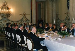 Napoli, Reggia di Capodimonte: pranzo in onore del Presidente della Repubblica Francese Jacques Chirac